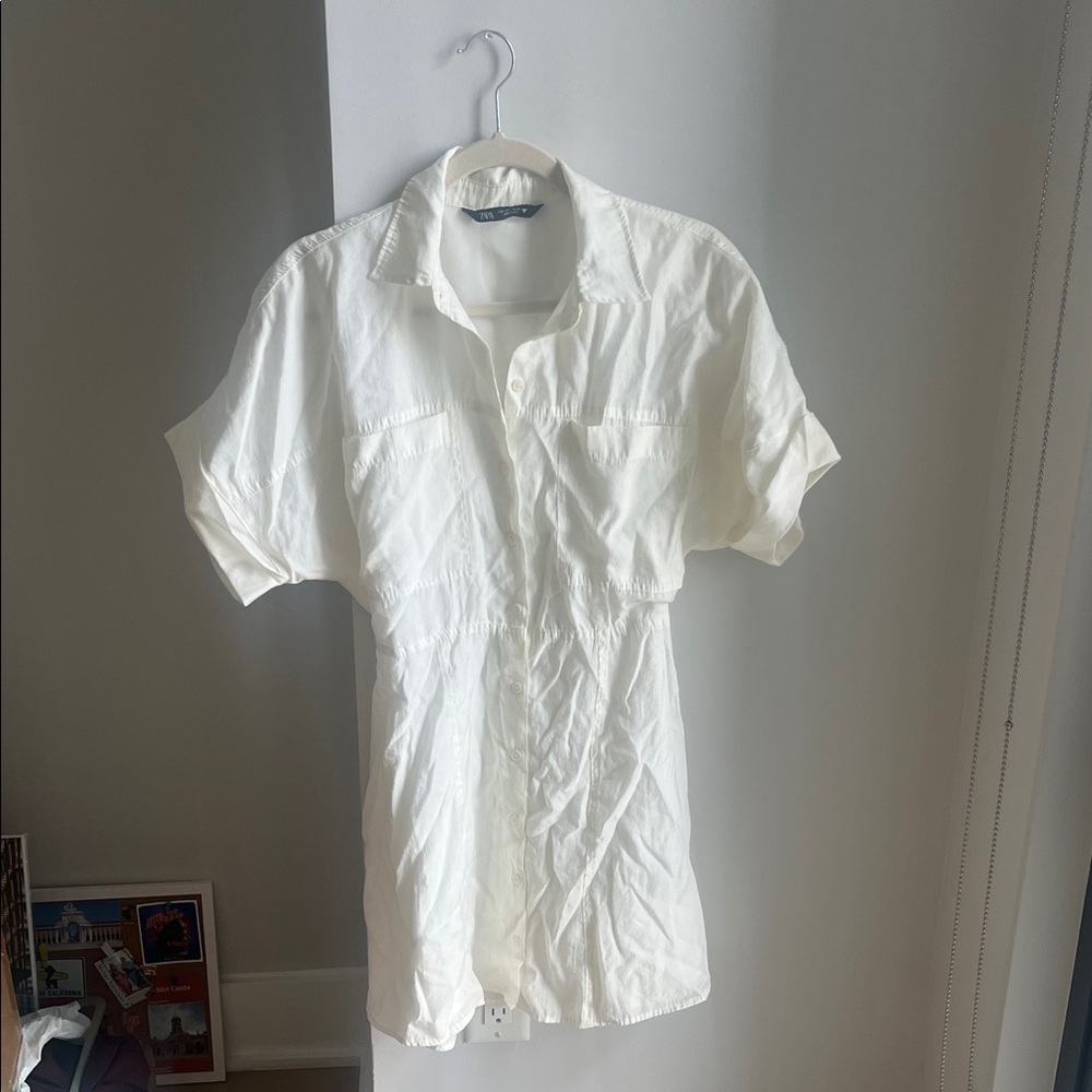 Zara Women's White Mini Dress